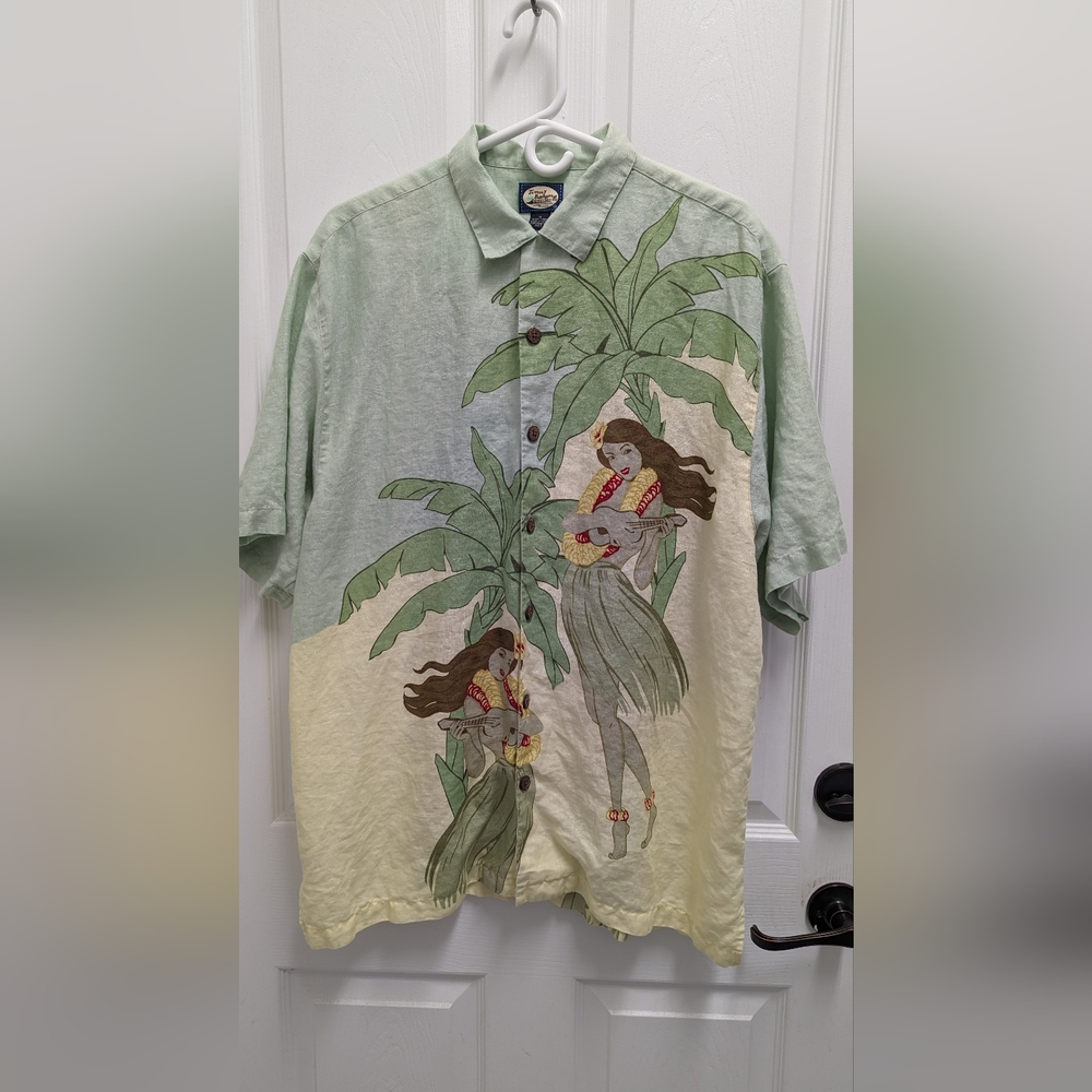 Vintage Tommy Bahama Linen Hawaiian Shirt